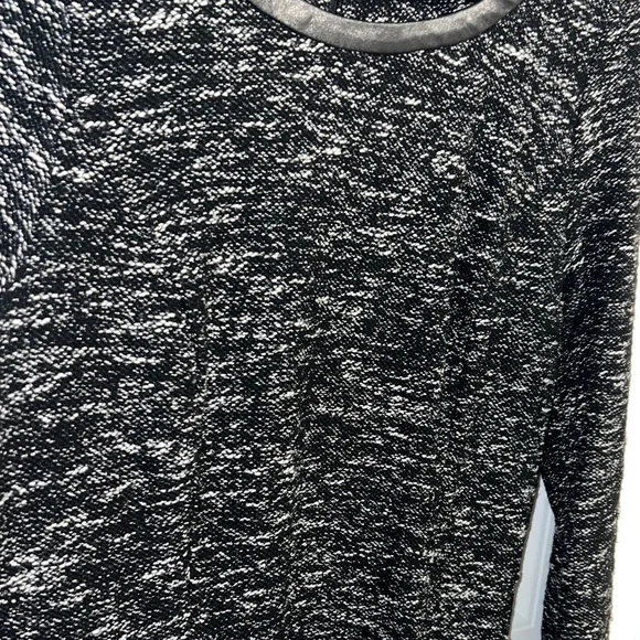 Talbots Twisted Tweed Boucle 3/4 Sleeve Fit and Flare Black&White Dress Size 12P - Picture 7 of 10